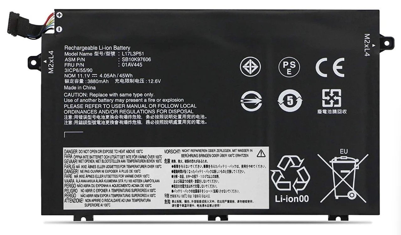 Batterie Lenovo L17L3P51,  L17M3P52, SB10K97606